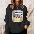 On Gameday Football We Wear Purple And Gold Leopard Print Sweatshirt Gifts for Her