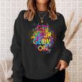 Get Your Glow On Party 80S 90S Retro Colors Glow Squad Party Sweatshirt Gifts for Her