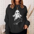 Ghost Skateboarding Halloween Costume Ghoul Spirit Sweatshirt Gifts for Her