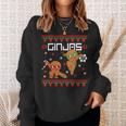 Ginjas Gingerbread Ninjas Ugly Christmas Sweater Meme Sweatshirt Gifts for Her