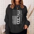 Girl Dad For Men Bullet And Rifle Usa Flag Fathers Day Sweatshirt Gifts for Her