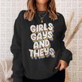 Girls Gays And Theys Lgbtq Pride Parade Ally Sweatshirt Gifts for Her