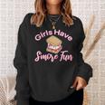 Girls Have Smore Fun Funny Smores Camper Girl Camping Sweatshirt Gifts for Her