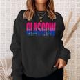 Glasgow Bisexual Flag Pride Support City Sweatshirt Gifts for Her