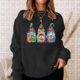 Gnome Peace Sign Love Tie Dye Three Hippie Gnomes Costume Sweatshirt Gifts for Her