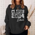 Graduating Senior Graduate Class Of 2024 Football Dad Sweatshirt Gifts for Her