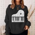 Grand Spinet Piano Player Simple Grunge Pianist Sweatshirt Gifts for Her