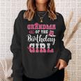Grandma Of The Birthday Girl Western Cowgirl Themed 2Nd Bday Sweatshirt Gifts for Her