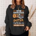 Guitar Dad Gift | Never Underestimate An Old Man With Guitar Gift For Mens Sweatshirt Gifts for Her