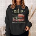 Gun American Flag Dilf - Damn I Love Firearms Sweatshirt Gifts for Her