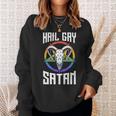 Hail Gay Satan Lgbtq Pride Satanist Pentagram Sweatshirt Gifts for Her
