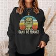 Halloween Can I Be Frank Horror Frankenstein Halloween Sweatshirt Gifts for Her