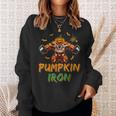 Halloween Gym Workout Pumpkin Iron Motivation For Sweatshirt Gifts for Her