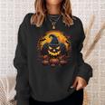 Halloween Scary Gaming Jack O Lantern Pumpkin Face Gamer Sweatshirt Gifts for Her