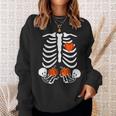 Halloween Twin Pregnant Skeleton Twins Baby Xray Rib Cage Sweatshirt Gifts for Her
