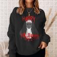 Happy Halloween Scary Nun Costume Cosplay Horror Gift Bloody Sweatshirt Gifts for Her
