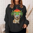 Hawaiian Corgi Dog Wearing Sunglasses Sunset On Beach Summer Sweatshirt Gifts for Her Hawaiian Corgi Dog Wearing Sunglasses Sunset On Beach Summer Sweatshirt Gifts for Her