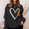 Heart End Gun Violence Awareness Funny Orange Ribbon Enough Sweatshirt Gifts for Her