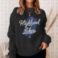 Highland Lakes New Jersey Nj Map Sweatshirt Gifts for Her