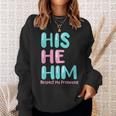 His He Him Respect My Pronouns Transgender Pride Trans Men Sweatshirt Gifts for Her