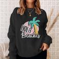 Hola Beaches Palm Tree Beach Summer Vacation Sweatshirt Gifts for Her