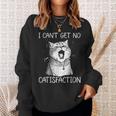 I Cant Get No Catisfaction Funny Cat Singer Kitty Music Sweatshirt Gifts for Her