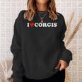 I Heart Corgis I Love Corgis Cute Red Heart Corgi Lover Sweatshirt Gifts for Her