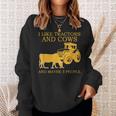 I Like Tractors And Cows And Maybe 3 People Farmer Design Sweatshirt Gifts for Her