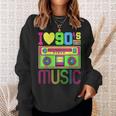 I Love 90S Music 1990S Style Hip Hop Outfit Vintage Nineties 90S Vintage Designs Funny Gifts Sweatshirt Gifts for Her