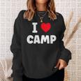 I Love Camp Summer Camp Glamping Sweatshirt Gifts for Her