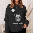 I Love Pigs Pigs Over People Funny Animal Quote Animal Quote Funny Gifts Sweatshirt Gifts for Her