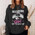 I Scout Like A Girl Try To Keep Up Scouting Scout Funny Gift Sweatshirt Gifts for Her