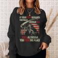 If Your Path Demands You Walk Through Hell Skeleton Usa Flag Usa Funny Gifts Sweatshirt Gifts for Her