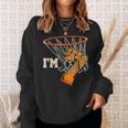 Im 7 Basketball Theme Birthday Party Celebration 7Th Sweatshirt Gifts for Her