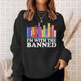 I'm With The Banned Books I Read Banned Books Lovers Library Sweatshirt Gifts for Her