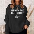 I'm With The Butterfly Halloween Costume Matching Couples Sweatshirt Gifts for Her