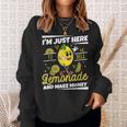 Im Just Here To Sell Lemonade Stand Boss Funny Lemon Juice Sweatshirt Gifts for Her