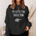 I'm With The Skeleton Matching Couple Costume Halloween Sweatshirt Gifts for Her