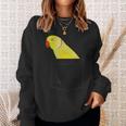 Indian Ringneck Parakeet Yellow Parrot Fake Pocket Sweatshirt Gifts for Her
