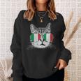 Italian Italy Flag Country Roots Cat Lover Pride Gift Family Sweatshirt Gifts for Her