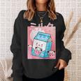 Japanese Kawaii Cow Milk Shake Carton Funny Retro 90S Sweatshirt Gifts for Her