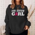 Jiu Jitsu Girl Player Silhouette Sport Gift Sweatshirt Gifts for Her