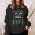 Jolly Vibes Ugly Sweater Jolly Christmas Happy Holidays Sweatshirt Gifts for Her