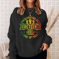 Junenth 1865 Celebrate Independence Day Of Bold Black Sweatshirt Gifts for Her