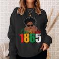 Junenth Afro Black Men Boy Celebrate 1865 Sweatshirt Gifts for Her