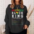Junenth Black King Nutrition Facts Fathers Day Melanin Gift For Mens Sweatshirt Gifts for Her