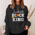 Junenth Black King With Pan African Map Flag Men Boys Sweatshirt Gifts for Her