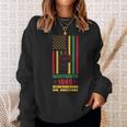 Junenth - Fist - Flag - 1865 - Remembering Our Ancestors Sweatshirt Gifts for Her