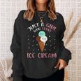 Just A Girl Who Loves Ice Cream Lover Cute Summer Vacation Sweatshirt Gifts for Her