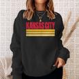 Kansas City Red Yellow Retro Striped Hometown Kansas City Kc Sweatshirt Gifts for Her